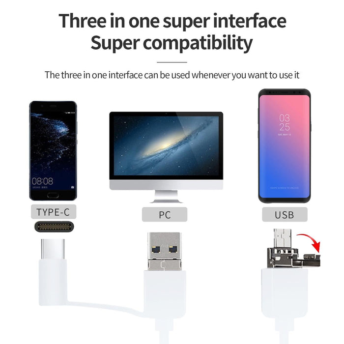 6Leds 1080P 3 In 1 Visible Oral Endoscope Green