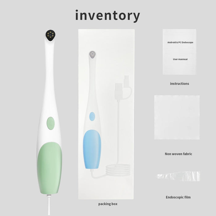 6Leds 1080P 3 In 1 Visible Oral Endoscope Green