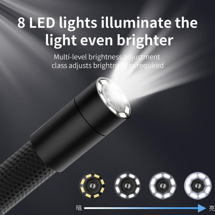 F180 8Mm Lens 360 Degree Free Spins Automotive Repair Endoscope Spec 1M Soft Tube