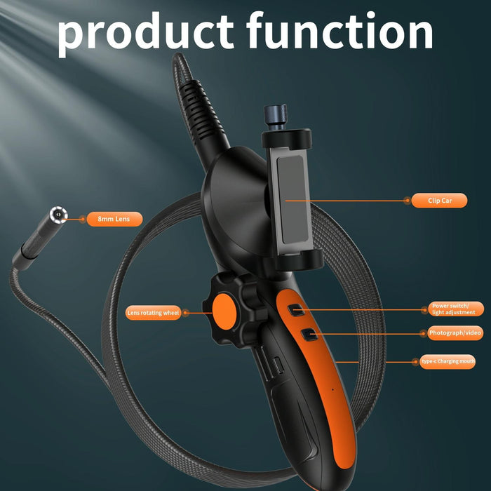 F180 8Mm Lens 360 Degree Free Spins Automotive Repair Endoscope Spec 1M Rigid Tube