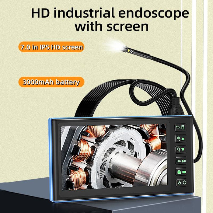 7.9Mm Three Lenses 7 Inch Screen Industrial Endoscope Spec 10M Tube