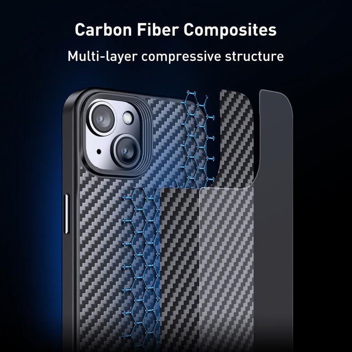 Iphone 15 Wlons Magsafe Carbon Fiber Kevlar Tpu Phone Case