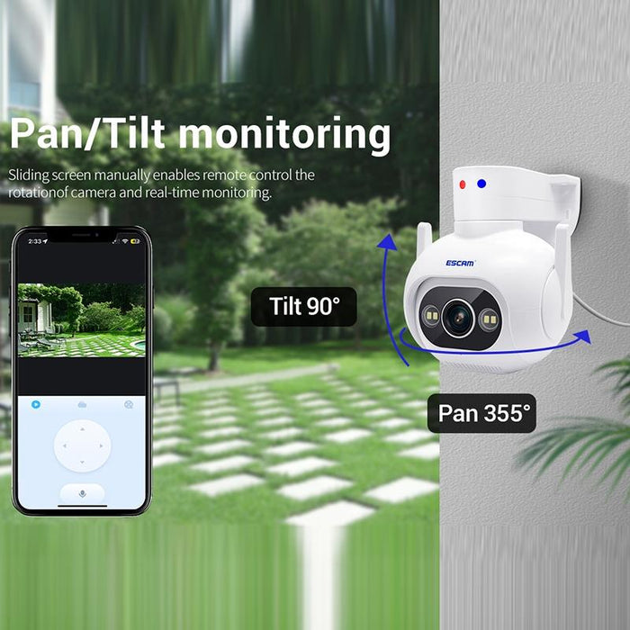 Hd 4Mp Humanoid Detection Tracking Wifi Connection Sound Alarm Intelligent Night Vision H.265 Camera