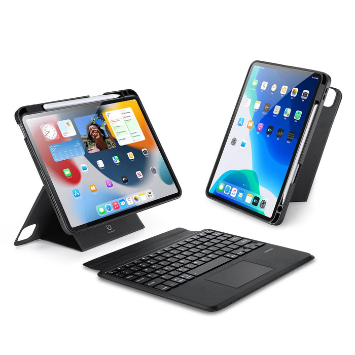 Magnetic Wireless Bluetooth Keyboard Tablet Case Black