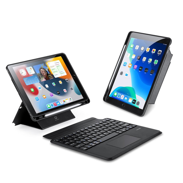 Magnetic Wireless Bluetooth Keyboard Tablet Case Black