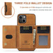 Dg.ming M2 Series 3 Fold Card Bag Wallet Leather Phone Case