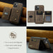 Dg.ming M2 Series 3 Fold Card Bag Wallet Leather Phone Case