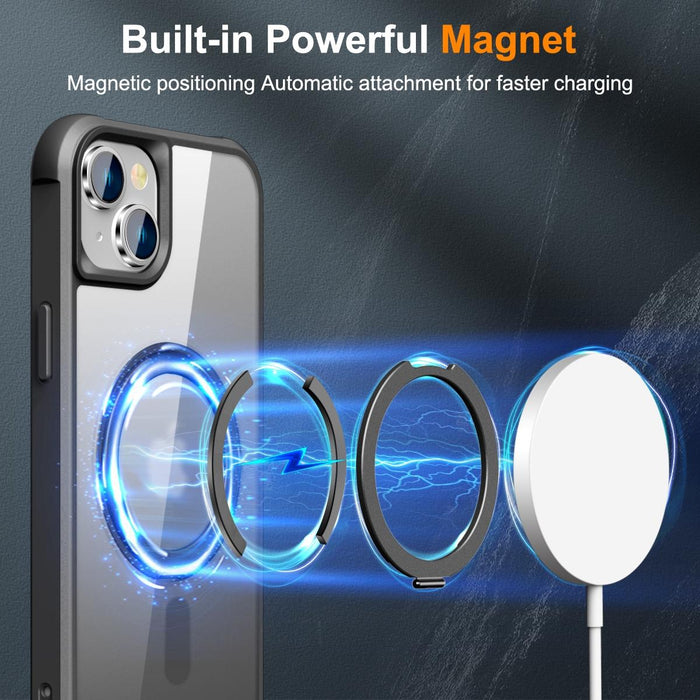 Magsafe Magnetic Rotating Holder Phone Case For Iphone 15