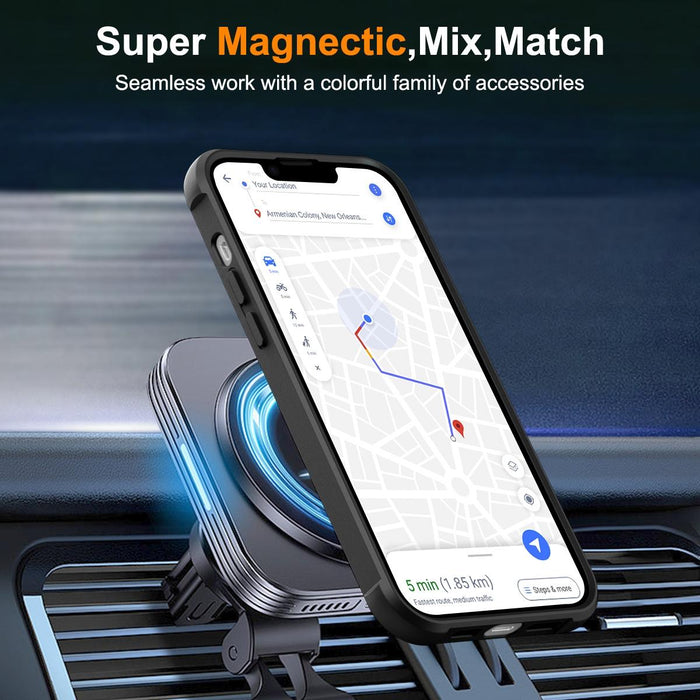 Magsafe Magnetic Rotating Holder Phone Case For Iphone 15