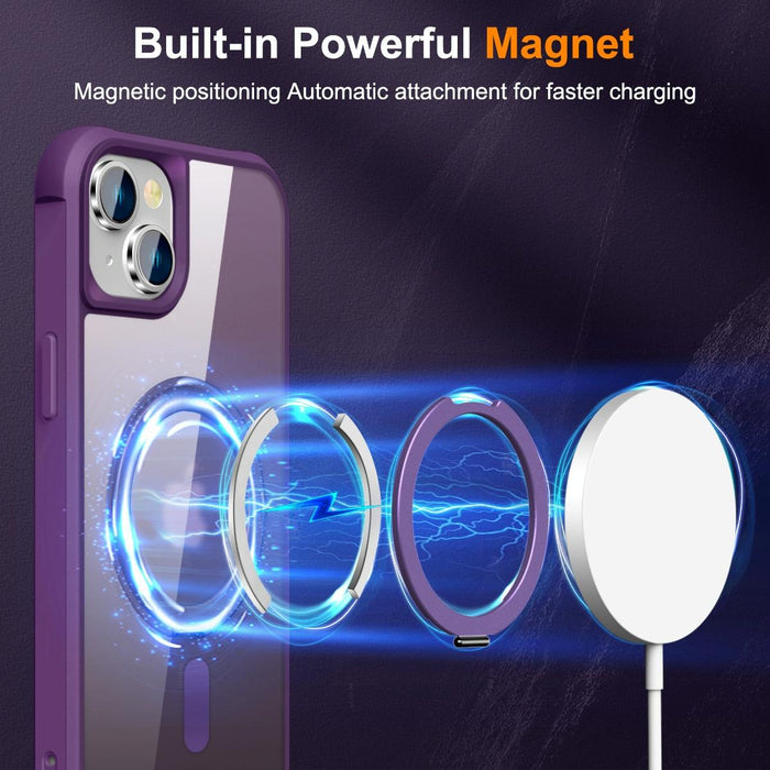 Magsafe Magnetic Rotating Holder Phone Case For Iphone 15