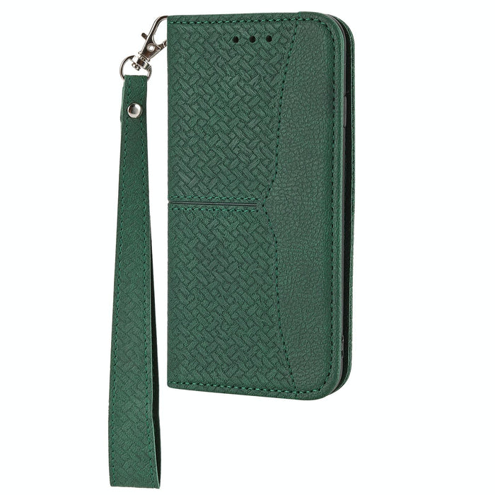 Woven Texture Stitching Magnetic Leather Phone Case