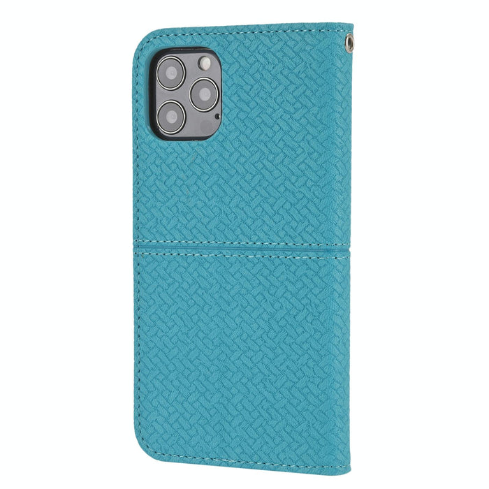 Woven Texture Stitching Magnetic Leather Phone Case