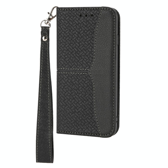 Woven Texture Stitching Magnetic Leather Phone Case