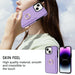 Ring Card Litchi Leather Back Phone Case For Iphone 15