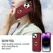 Ring Card Litchi Leather Back Phone Case For Iphone 15