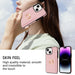 Ring Card Litchi Leather Back Phone Case For Iphone 15