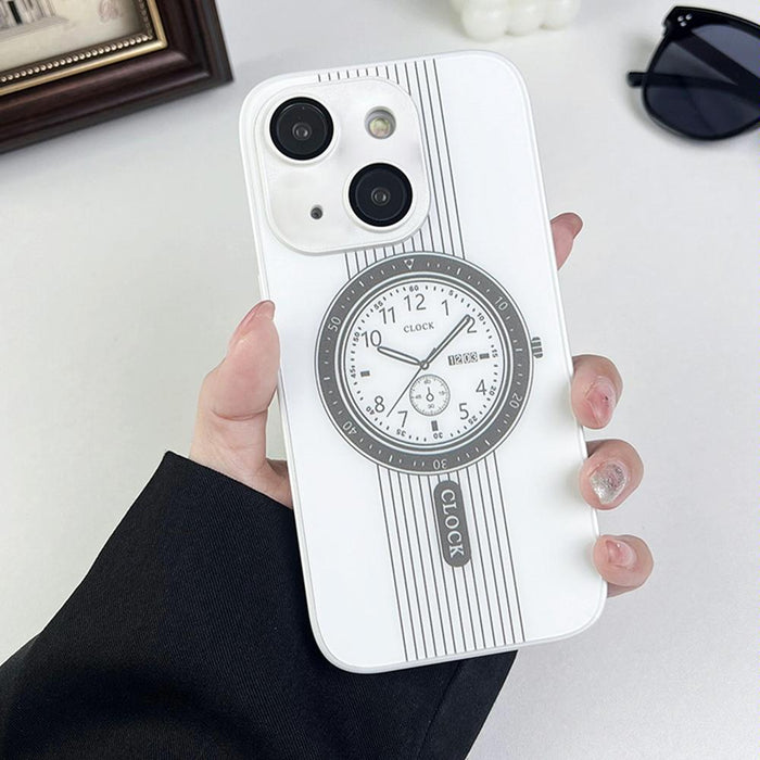 Clock Pattern Magnetic Lens Protection Phone Case