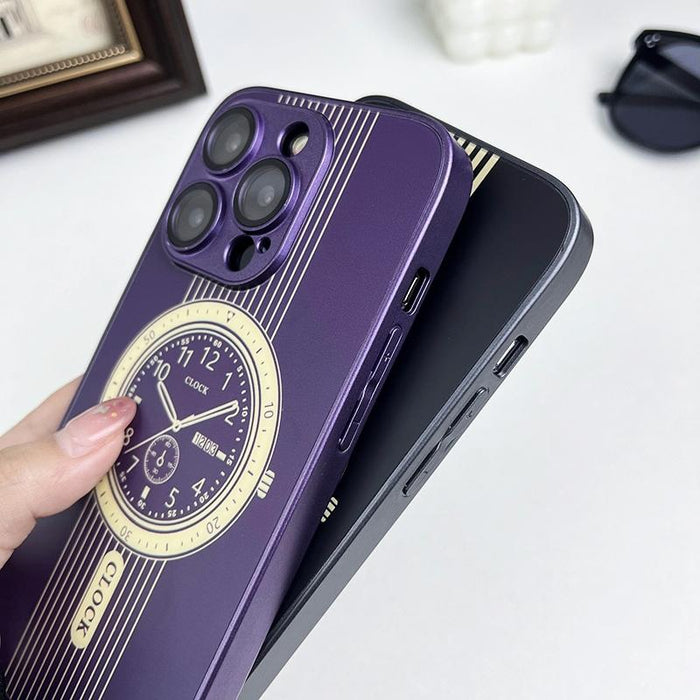 Clock Pattern Magnetic Lens Protection Phone Case