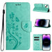 Butterfly Flower Pattern Flip Leather Phone Case For Iphone