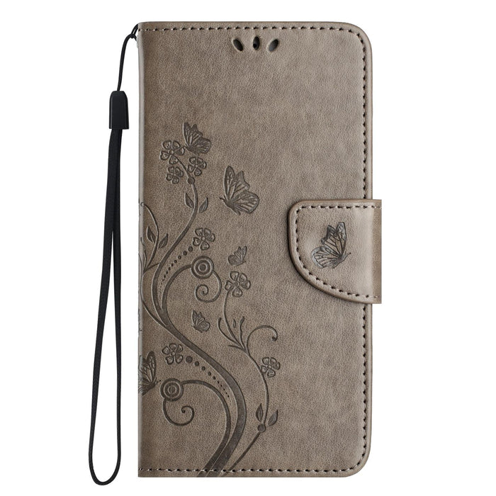 Butterfly Flower Pattern Flip Leather Phone Case For Iphone