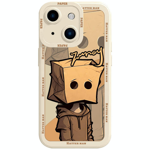 Liquid Angel Eyes Paper Bag Man Tpu Phone Case For Iphone 15