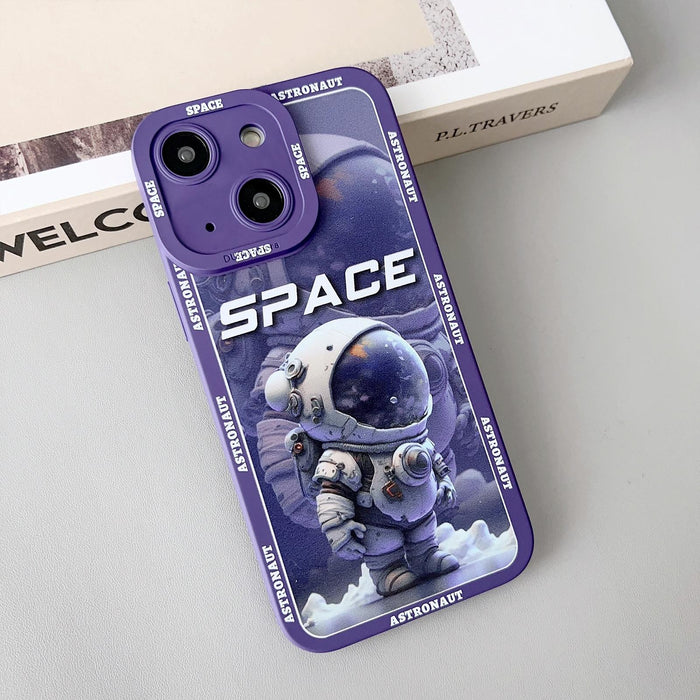 Liquid Angel Eyes Giant Astronaut Tpu Phone Case For Iphone