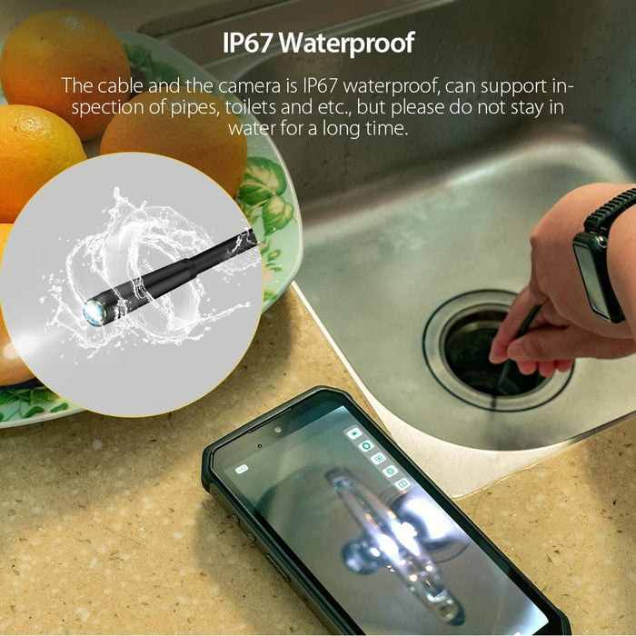 Ulefone Endoscope E1 Ip67 Waterproof 3 In 1 Endoscope For Ulefone Power Armor 21 / 19 / 18T / 16 Pro / 13 / Armor Pad Black