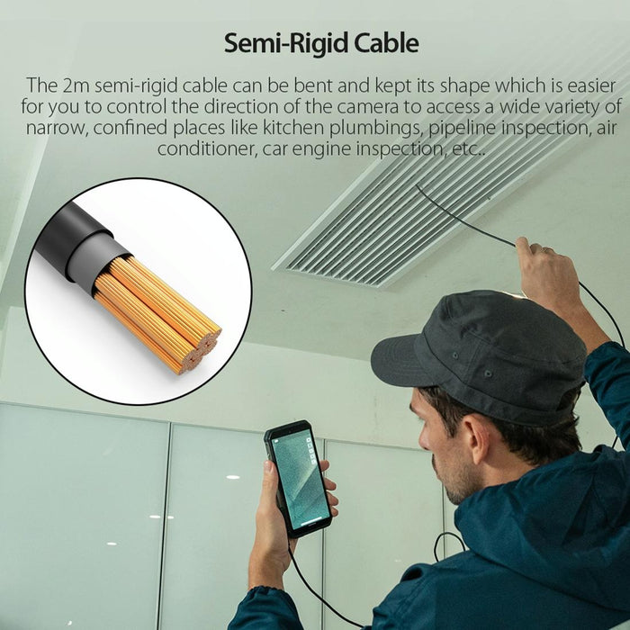 Ulefone Endoscope E1 Ip67 Waterproof 3 In 1 Endoscope For Ulefone Power Armor 21 / 19 / 18T / 16 Pro / 13 / Armor Pad Black