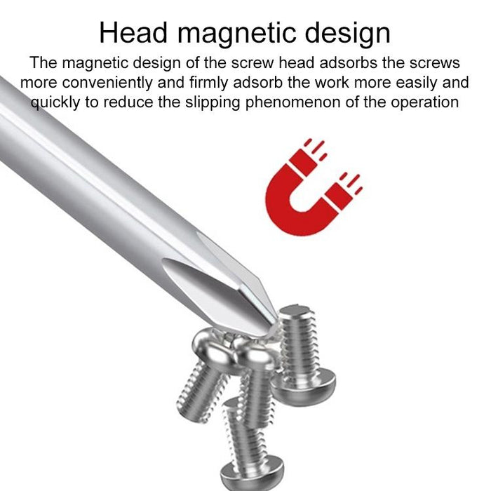 Extended 12 Inch Cross Shaped Screwdriver With Magnetic Tip