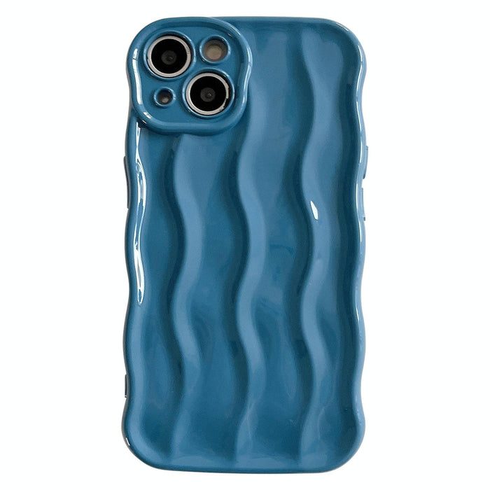 Wave Texture Bright Tpu Phone Case For Iphone 15