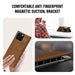 Magnetic Napa Texture Leather Phone Case With Holder