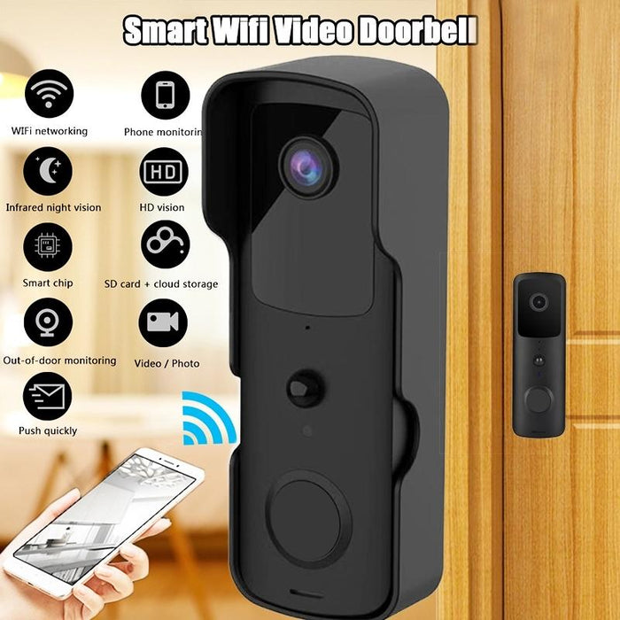 Smart Wifi Visual Dingdong Doorbell With Battery Supports Two-Way Intercom & Night Vision