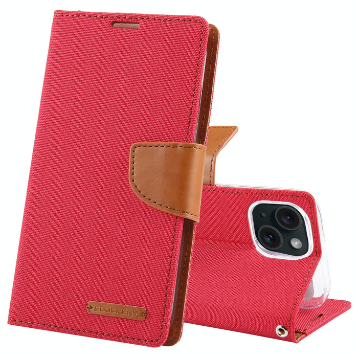 Goospery Canvas Diary Fabric Texture Flip Leather Phone