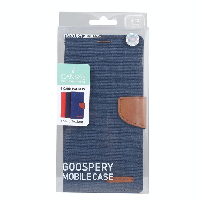 Goospery Canvas Diary Fabric Texture Flip Leather Phone