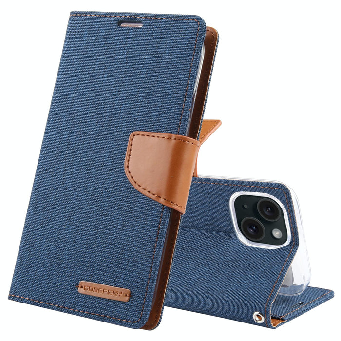 Goospery Canvas Diary Fabric Texture Flip Leather Phone