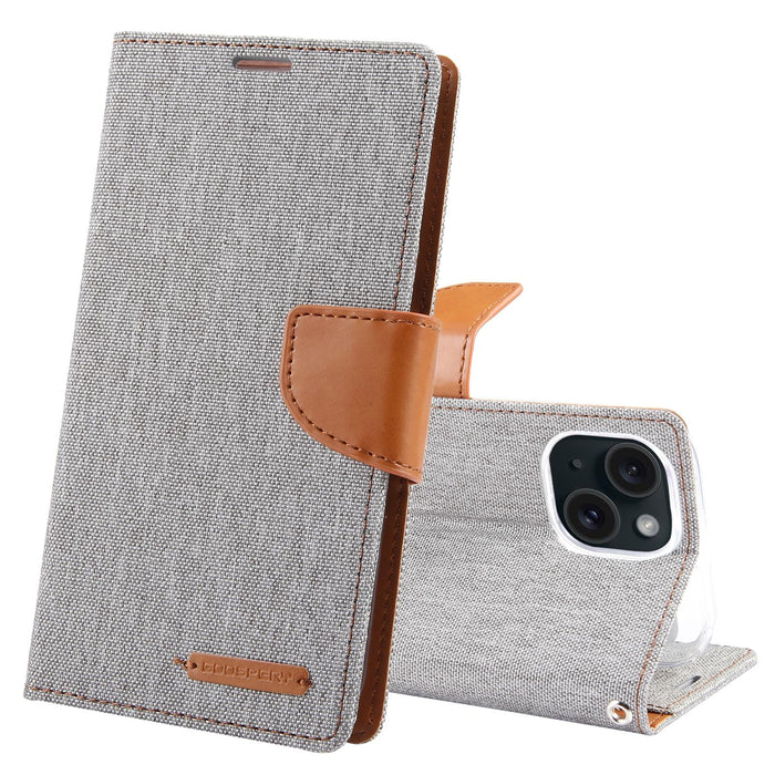 Goospery Canvas Diary Fabric Texture Flip Leather Phone