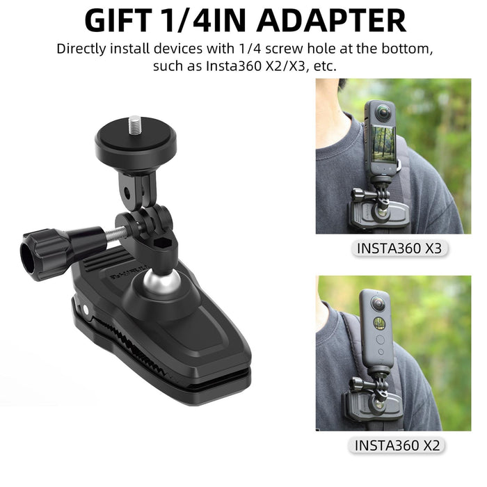 360 Degree Swivel Backpack Clip for Magnetic Action Camera