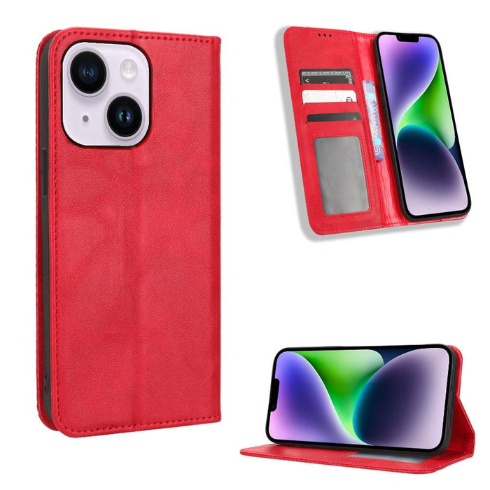 Magnetic Buckle Retro Texture Leather Phone Case For Iphone