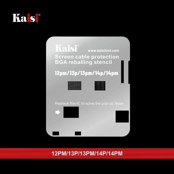 Kaisi Lcd Screen Ic Bga Reballing Stencil For Iphone 11 14