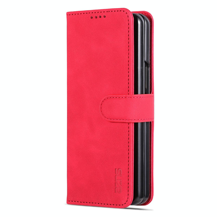 Smooth Calf Texture Leather Phone Case For Samsung Galaxy z