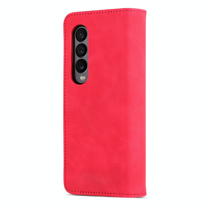 Smooth Calf Texture Leather Phone Case For Samsung Galaxy z