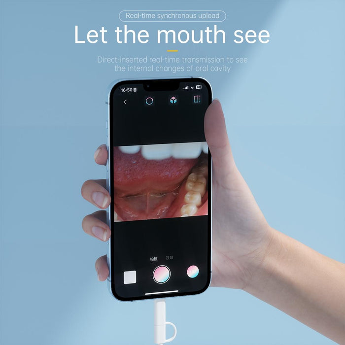 8Leds 3.0Mp 2 In 1 Visible Oral Endoscope Purple