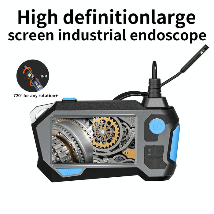 Rotatable 8Mm Dual Lenses Industrial Endoscope With Screen 9Mm Tail Pipe Diameter Spec 5M Tube