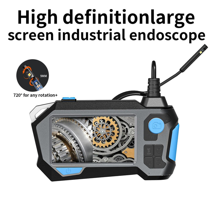 Rotatable 8Mm Dual Lenses Industrial Endoscope With Screen 9Mm Tail Pipe Diameter Spec 10M Tube