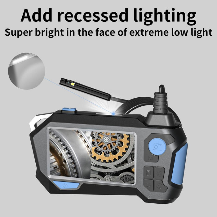 Rotatable 8Mm Dual Lenses Industrial Endoscope With Screen 16Mm Tail Pipe Diameter Spec 5M Tube