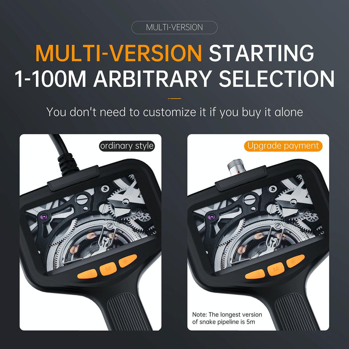 5.5Mm Front Lenses Integrated Industrial Pipeline Endoscope With 4.3 Inch Screen Spec 15M Tube