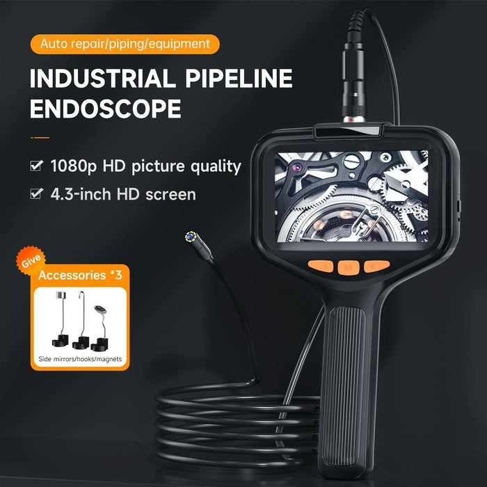 8Mm Front Lenses Detachable Industrial Pipeline Endoscope With 4.3 Inch Screen Spec 30M Tube