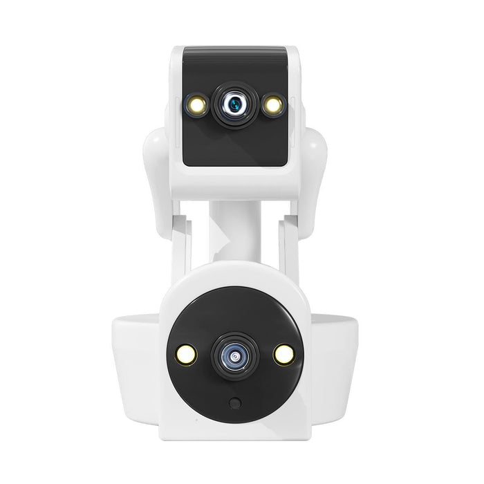 P2 4Mp Dual Lens Robot Dog Wifi Camera Supports Cloud Storage / Two-Way Audio / Night Vision