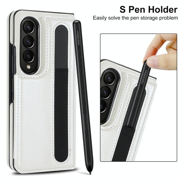 Foldable Phone Case With Double Buckle And Pen Slot