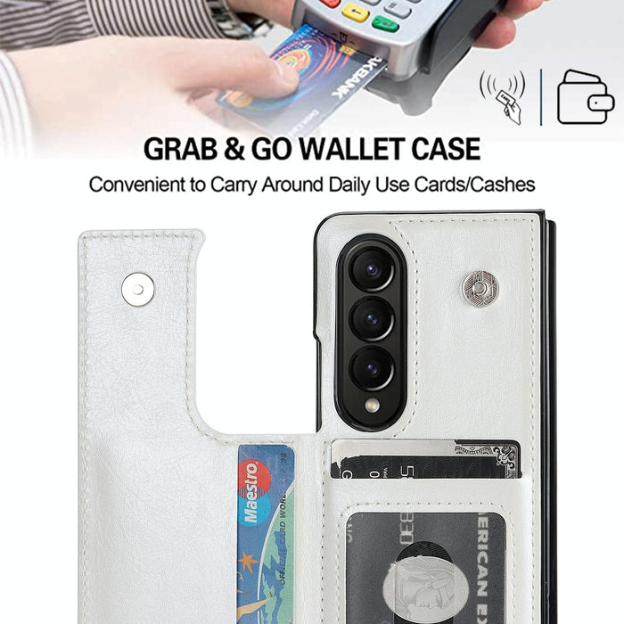 Foldable Phone Case With Double Buckle And Pen Slot